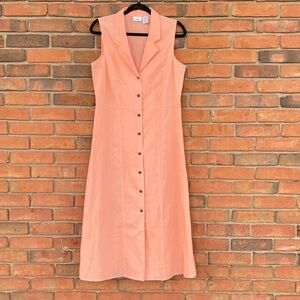 Jaclyn Smith Vintage Linen Blend Maci Dress Sz M